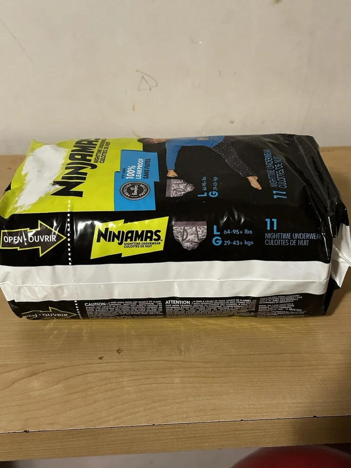 Pack de 2 pijamas desechables Ropa interior. L (64-95 Lb) 100% a prueba de fugas. Foto 3 de 3