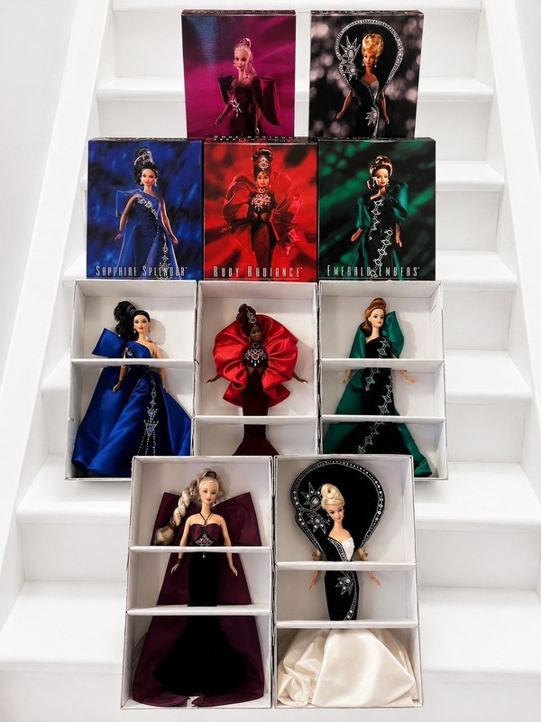BARBIE LOT OF 5: JEWEL ESSENCE COLLECTION BOB MACKIE  1996