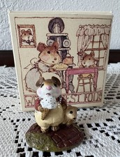 Wee Forest Folk "Mousey's Cone" Retired Mouse Figurine Vintage w/Box 100%Charity