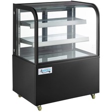 36" Curved Glass Black Refrigerated Bakery Display Case