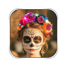 Mexican Rose Flower Crown Headband Light up Day of the Dead Floral Crown Hallowe