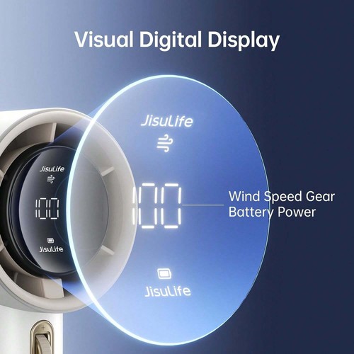 JZH7-Portable Mini Fan,Speed(1-100) Adjustable Turbo Hand Held Fan,3600mAh Batte - Picture 3 of 30