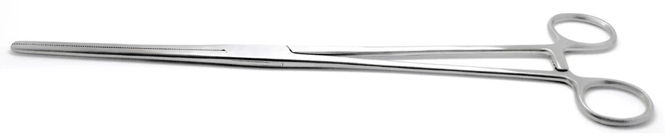 Juego de 2 pinzas quirúrgicas hemostáticas Pean Rochester rectas y curvas 12" Foto 4 de 4