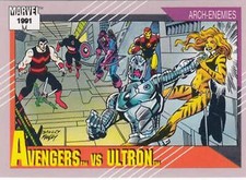 #114 Avengers vs. Ultron - 1991 Impel Marvel Universe Serie II