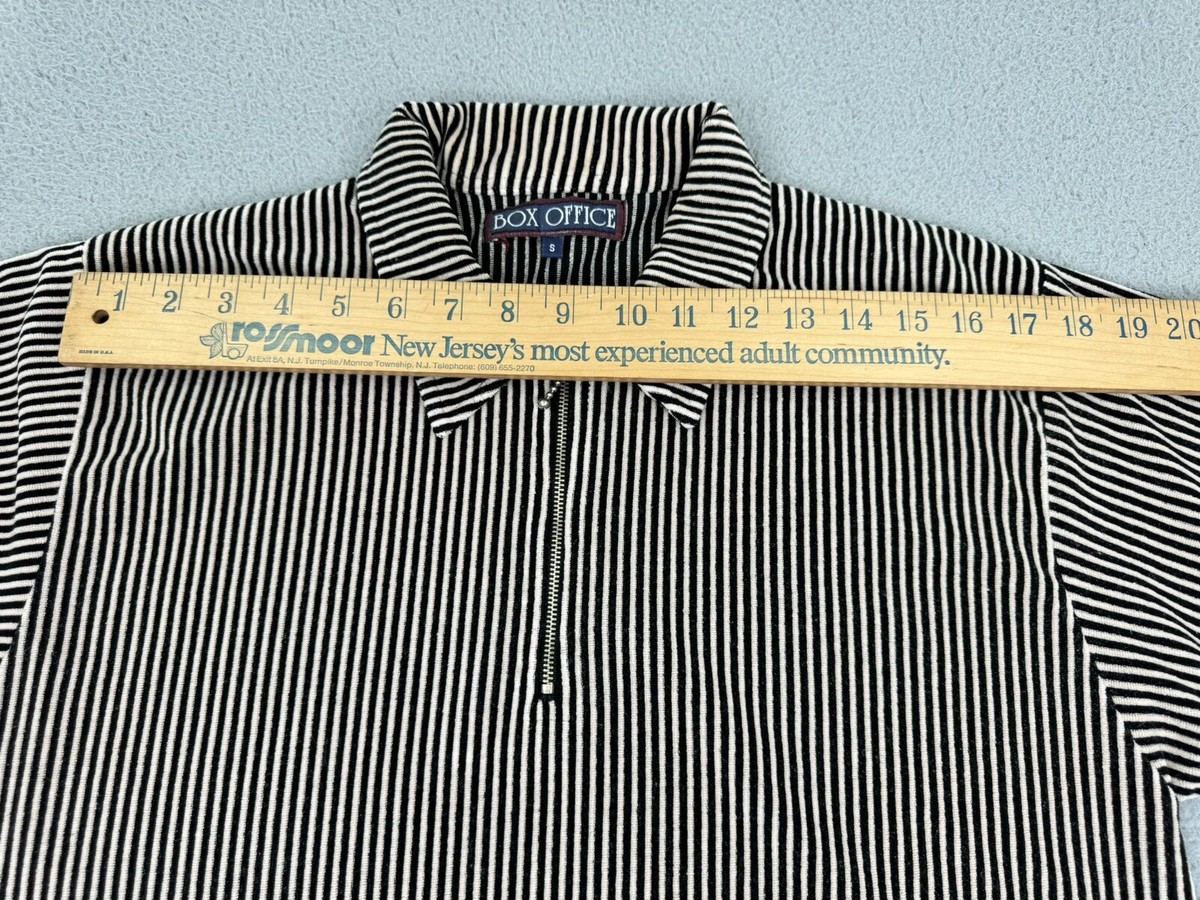 Vintage Box Office Shirt Mens Small Black White Corduroy Vintage Box Office Shirt Mens Small Black White Corduroy
