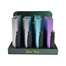 1pc Metallic color Torch Jet Flame Refillable Butane Adjustable Cigar Lighter