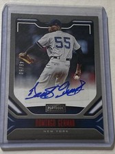 2020 Panini Chronicles Playbook Auto Red /50 Domingo German #PA-DG Auto