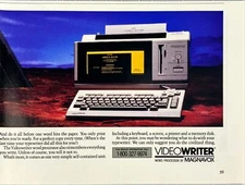 Magnavox Video Writer Word Processor "Only print when READY" VTG Print Ad 1986
