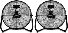 18 Inch 3-Speed High Velocity Heavy Duty Metal Industrial Floor Fans 2 Pack