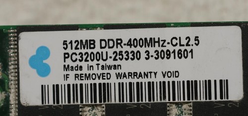 5 sticks, 512MB ea DDR1 RAM 400MHz PC3200 184PIN DIMM nonECC (read), working Exc - Picture 7 of 7