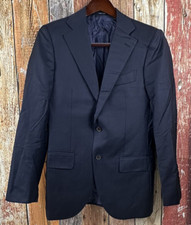 Suitsupply Men's Lazio Wool Blue Sport Coat Jacket Sz 34 Regular Working Cuffs