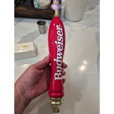 Budweiser Beer Tap Handle Red Keg Bar Pub Home Brew Mancave Decor