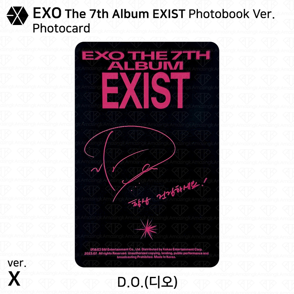 EXO The 7th Album EXIST Photobook Ver Official Photocard