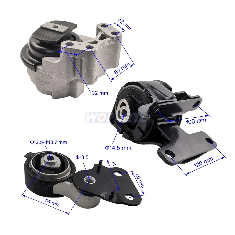 Kit de montaje de motor y transmisión de 3 piezas apto para Ford Edge 07-14, Lincoln MKX 07-10 3,5 L Foto 2 de 4