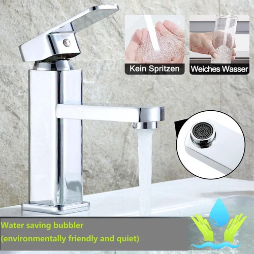 New Modern Waterfall Bathroom Tap Basin Sink Mono Mixer Chrome Cloakroom . Waste - Picture 1 of 18