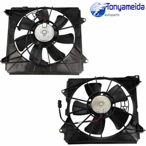 Left & Right AC Cooling Radiator Fan Assembly Fits For 2008-2012 Honda Accord  - Picture 1 of 12