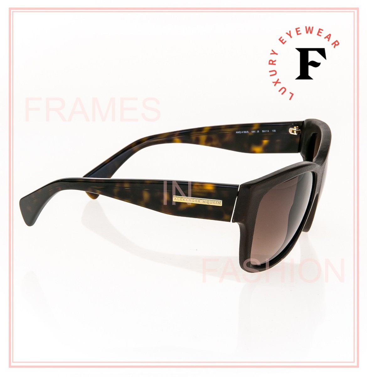 ALEXANDER MCQUEEN Leather Frame Sunglasses
AMQ 4189/S in BROWN (never worn) New ALEXANDER McQUEEN Leather Frame Sunglasses AMQ 4189/S  main image 3