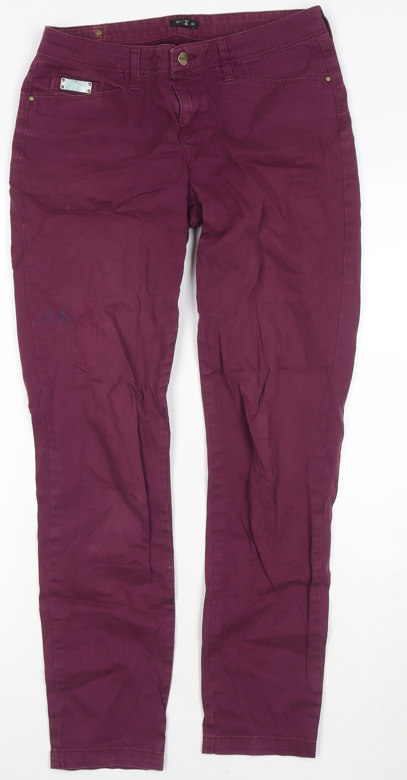 River Island Womens Red Polyester Blend Skinny Jeans Size 10 L28