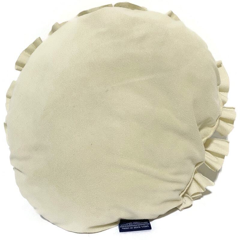 Cynthia Rowley Decorative Throw Pillow Cream Ivory Ruffles Round 14" eBay