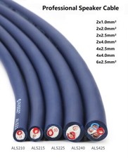 Professional Loud Speaker Cable 2/4/6 Core 4N Oxygen-free Copper Wire Sheathed