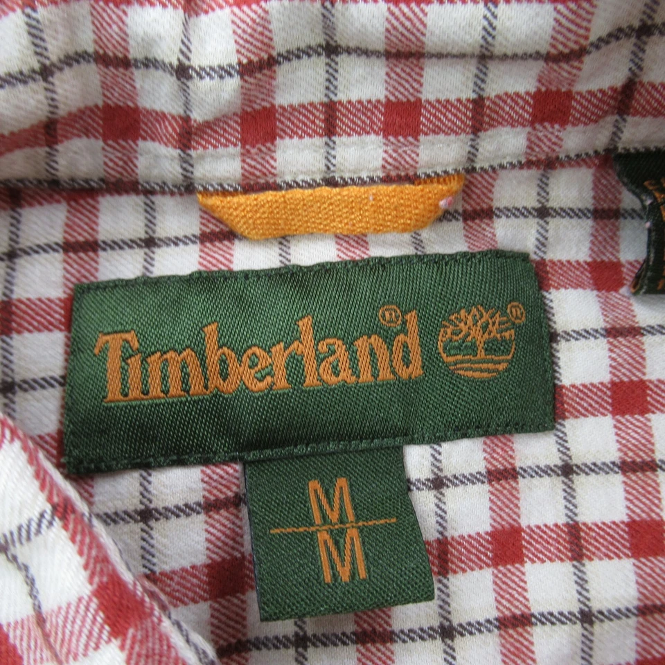 Timberland Shirt Mens Medium Long Sleeve Plaid Button Up Pocket - Image 3 of 4