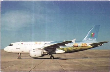 TAP Airbus A319-100 special airplane EURO 2004 aviation airline issue postcard
