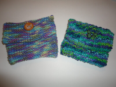 Knit Coin Purse, Change Wallet, Small Item Bag ( Handmade)