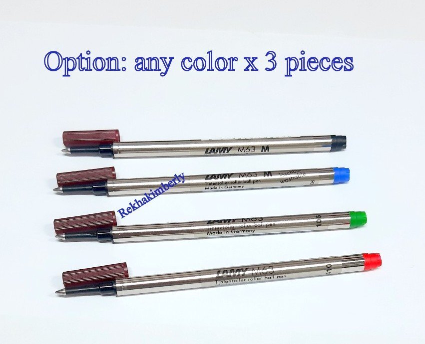 Lamy M63 - Confezione Da 3 Ricariche Per Roller, Colore Rosso, Originali, Per Penne Lamy - 4