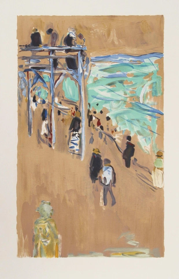 Jacques Truphémus, Sans Titre - Promenade Plage, Lithographie - Photo 1/1