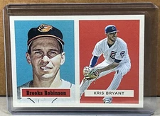 2016 TOPPS THROWBACK THURSDAY #66 BROOKS ROBINSON KRIS BRYANT 1957 PR 769 Read