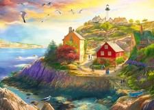 Wonder Forge Goat Hill Lighthouse 1000 Piece Jigsaw Puzzle for Adults ...