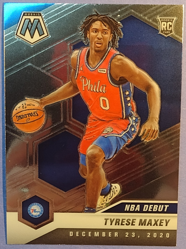 2020-21 Panini Mosaic Tyrese Maxey #263 NBA Debut RC Philadelphia 76ers