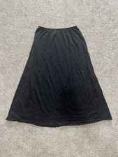 Vtg Vanity Fair Skirt Slip Black Size Medium Nylon