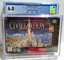 CGC Graded 6.0 Sid Meier's Civilization Super Nintendo SNES CIB Vintage Not WATA