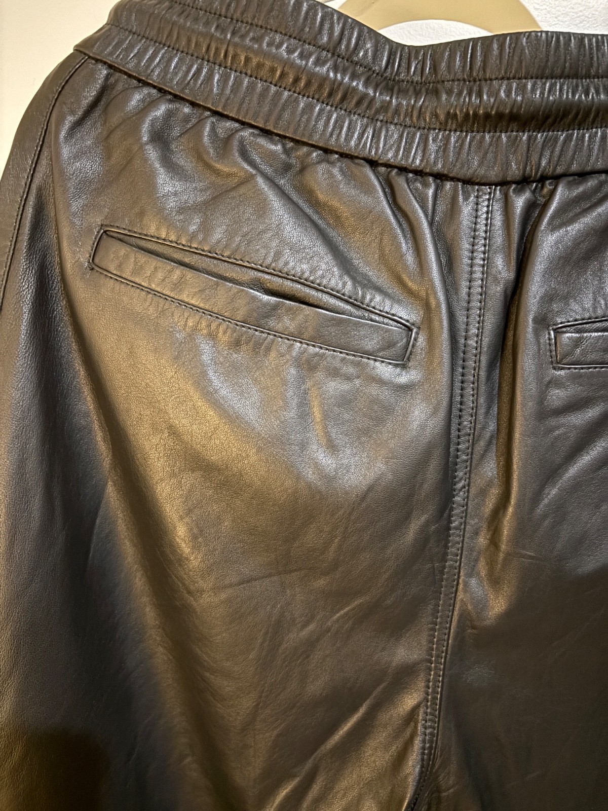 ALLSAINTS RARE MEN'S Penton Leather Cuffed Pants MEDIUM - 005875 image 5