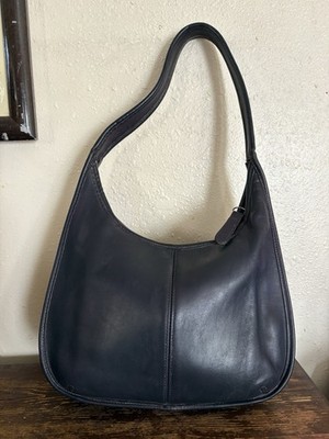 COACH Old 9033 Purple Ergo Handbag One-Shoulder Hobo Vintage USA Leather repaint