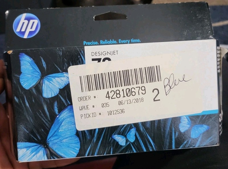 HP 72 C9371A 130ml Cyan Ink Cartridge – OEM Genuine for DesignJet (Expired)