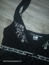 STUDIO DONATELLA BABYDOLL SLEEP DRESS CHEMISE SIZE M RIBBON LACE TRIM NIGHTGOWN