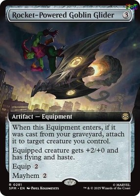 Rocket-Powered Goblin Glider (Extended Art) Foil 281 Marvel's Spider-Man NM EN