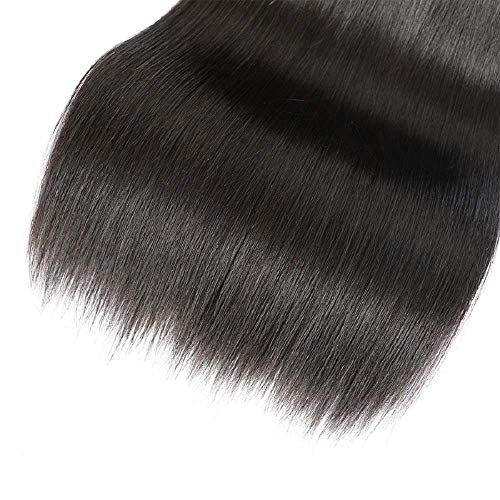 Human Hair Bundles with Closure Straight Bundles Human Hair with Lace Closure - Picture 6 of 7