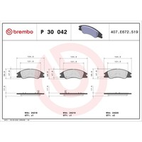 Bremsbelagsatz Brembo P 30 042