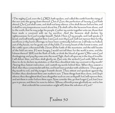 Fridge Magnet Psalms Chapter 50 English TEHILLIM Old Testament Holy Bible Torah