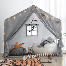Kids Play Tent with Mat, Large Playhouse Tent Indoor, Play House Kids Tent Ca...
