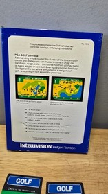 Intellivision PGA Golf 1980 Mattel Complete in Box CIB w/ Manual & Overlays Game