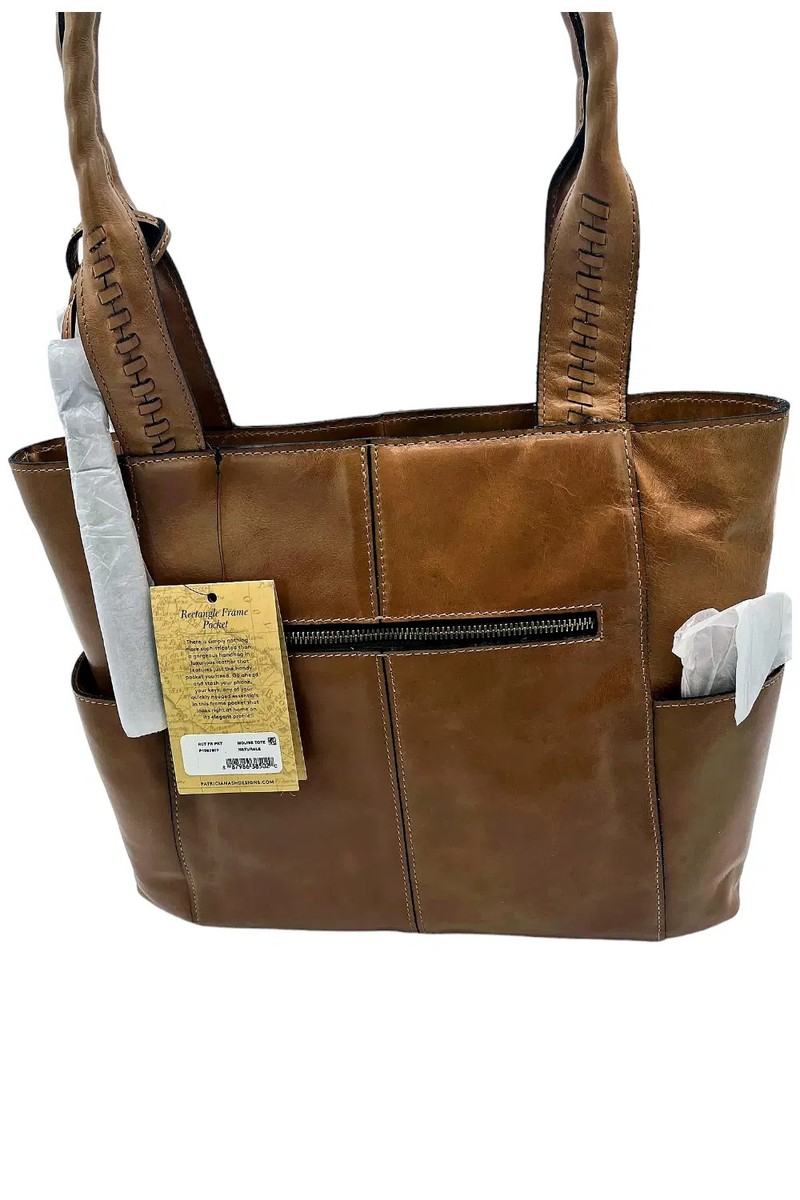 Patricia Nash Leather Molise Frame Tote Naturale View 3