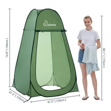 WolfWise Portable Pop Up Shower Privacy Tent Porta Potty Dressing Room 6.2FT