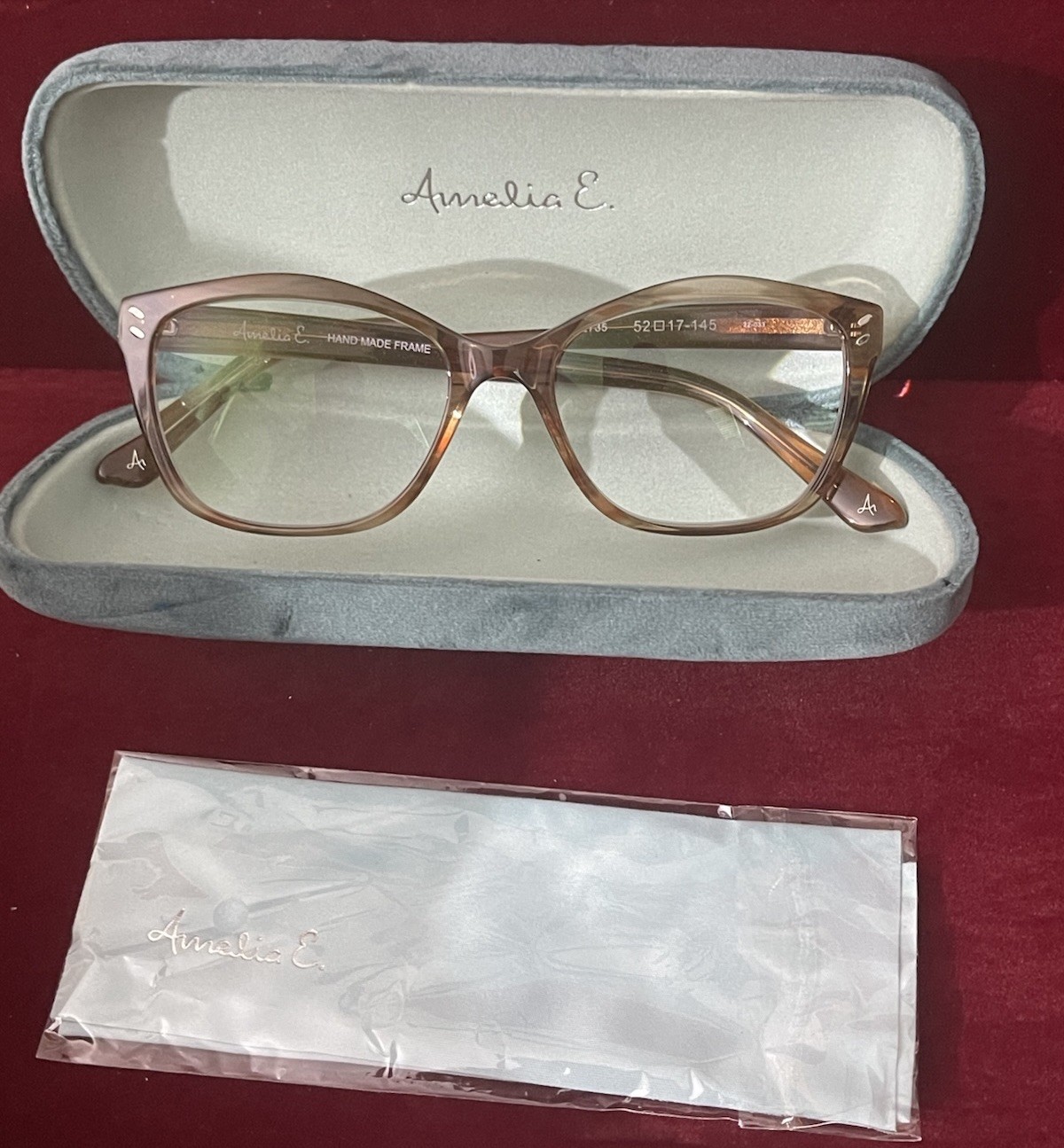 Amelia E Chardonnay Beige/Clear 35-002735 Eyeglasses Frames 52-17-145