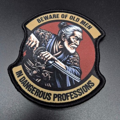 Samurai Ronin Ninja Alter Sack Krieger Aufnäher Patch Abzeichen Klett Flausch