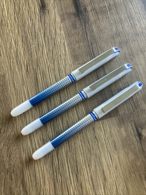 Uni-Ball AUGENNADEL Spitze 0,7 mm BLAU Tintenroller, UB-187S ( PKT 3 STIFTE)