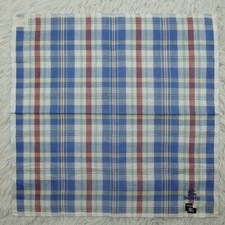 BURBERRYS Plaid Cotton Mini Scarf Pocket Square 19.5" X 19" Q373